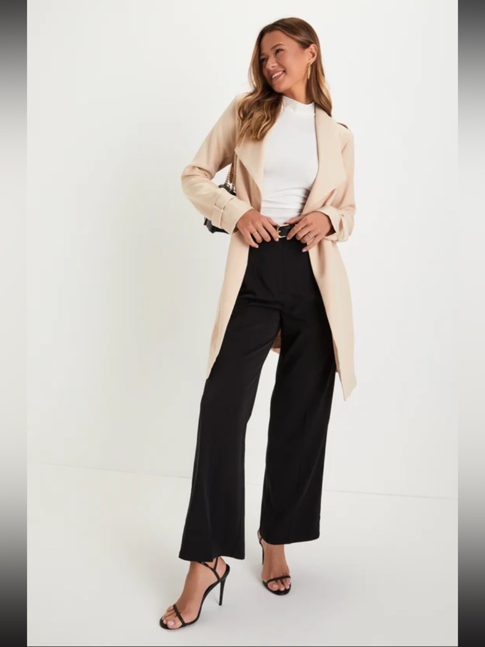 Lulu's Blush Pink Trench Coat
